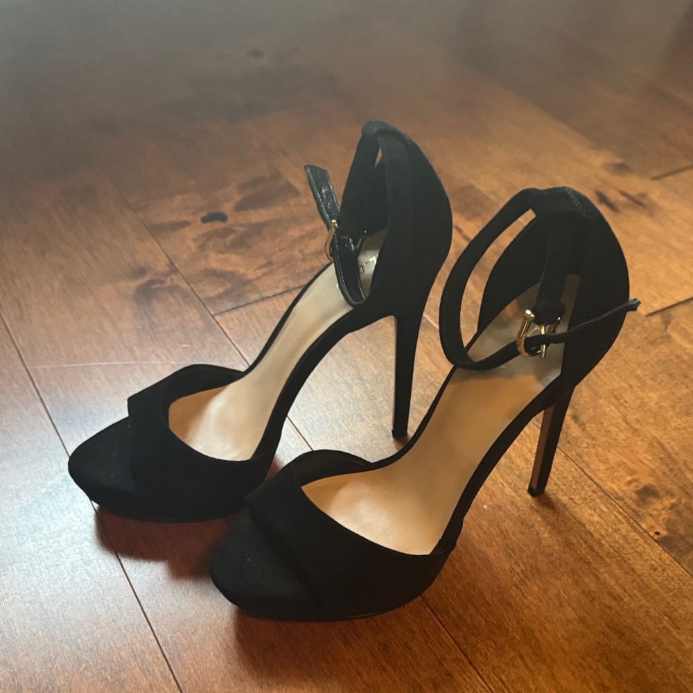 Aldo Black Suede Heels